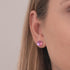 Pink | .925 Sterling Silver | Mermaid Glass Stud Earrings